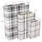 Multicolor Plaid Faux Book Storage Decorative Box Set